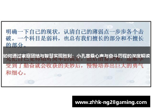如何通过家庭团结与智慧实现胜利：小孔塞桑心声与奋斗历程的深度解读