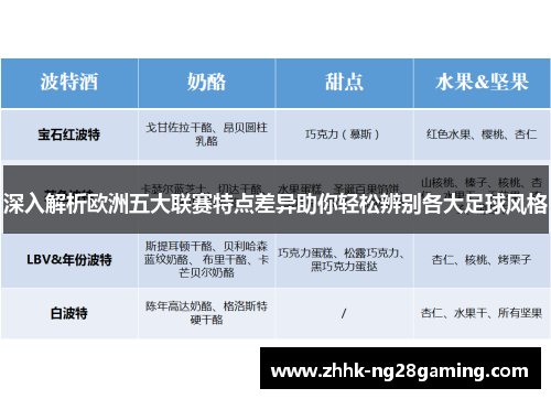 深入解析欧洲五大联赛特点差异助你轻松辨别各大足球风格