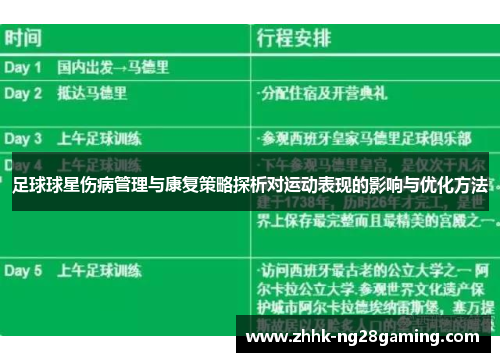 足球球星伤病管理与康复策略探析对运动表现的影响与优化方法 足球球星伤病管理与康复策略探析对运动表现的影响与优化方法